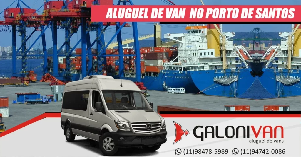 Aluguel de vans no Porto de Santos