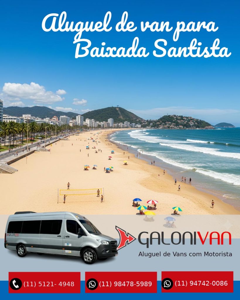 Aluguel de Van na Baixada Santista