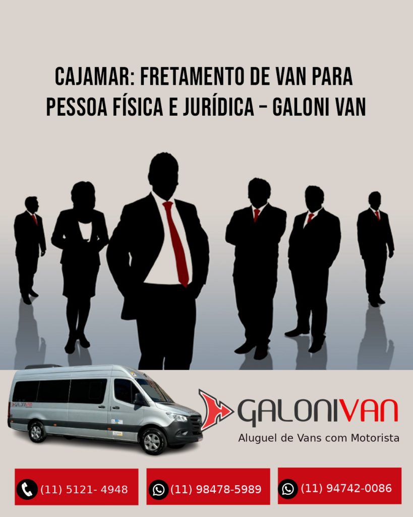 Fretamento de van em Cajamar. Para Empresas e pessoa física.
