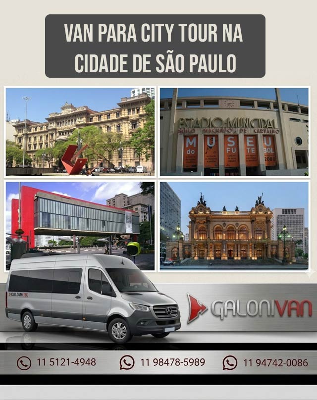 Alugue uma van para City Tour em São Paulo