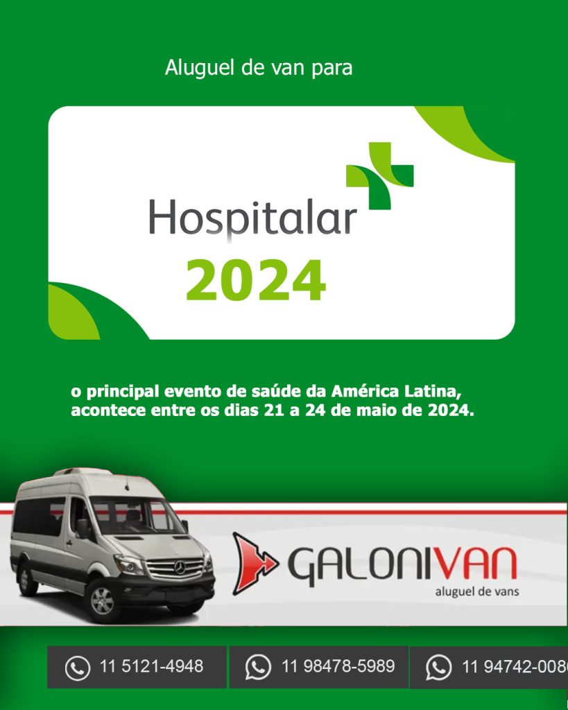 Aluguel de van para a Hospitalar 2024