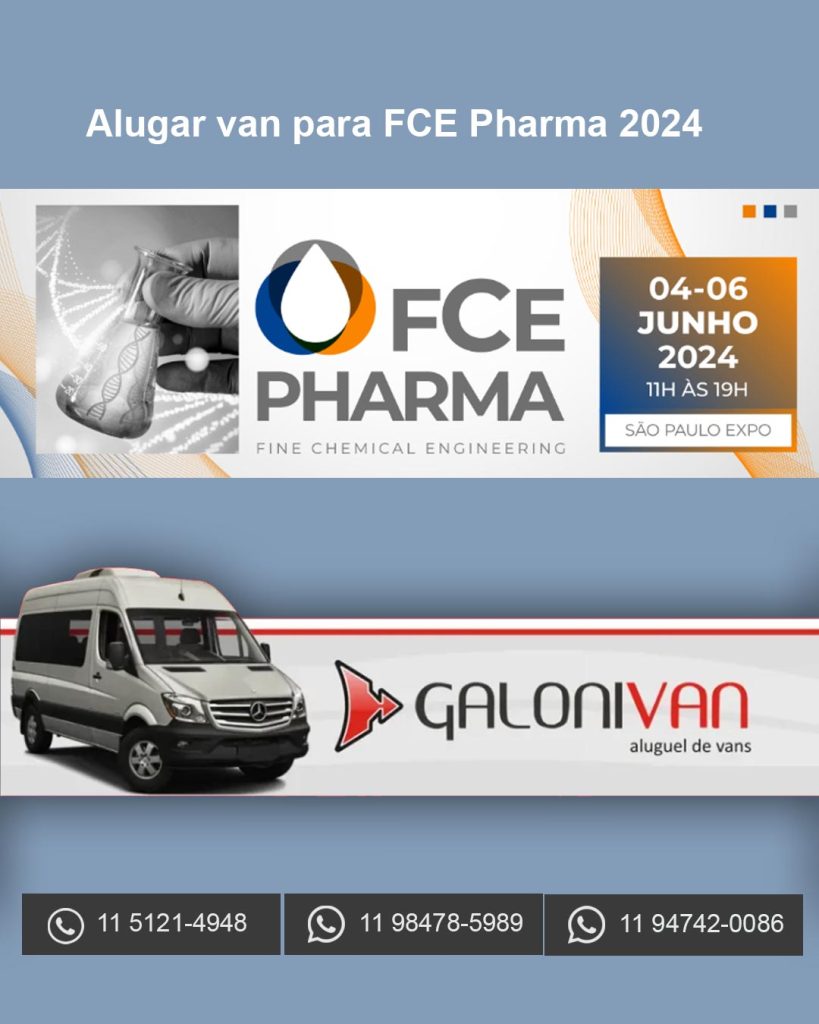 Alugar van para FCE Pharma 2024
