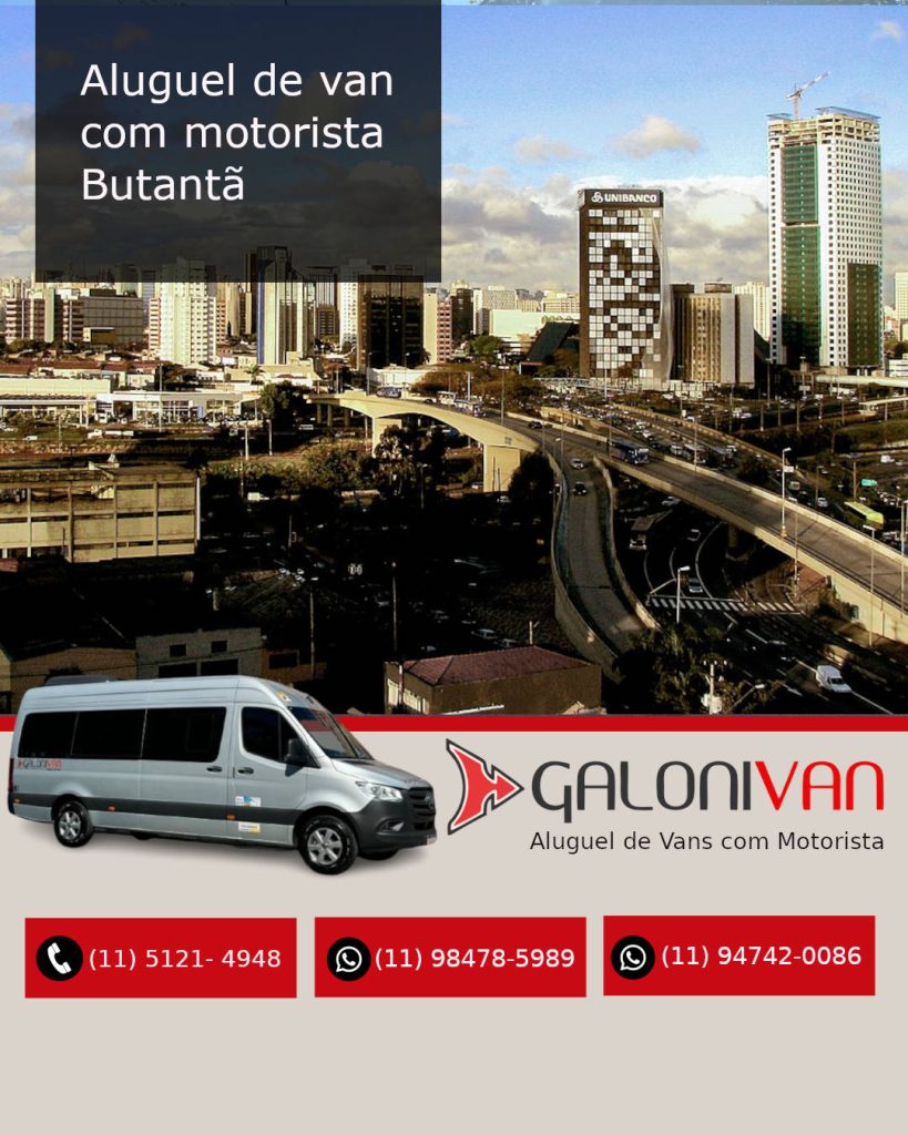 Aluguel de Van no Butantã: Mobilidade e Conforto com a Galoni Van