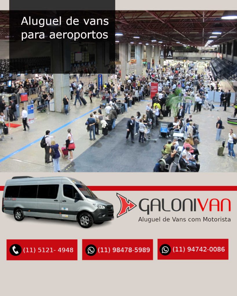 Transporte para Aeroportos: Por Que Alugar uma Van para Grupos?