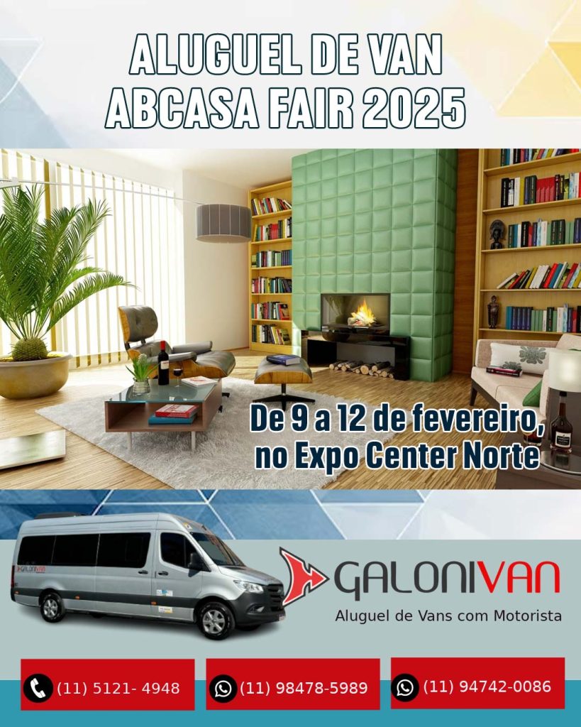 Aluguel de van para o ABCASA FAIR 2025