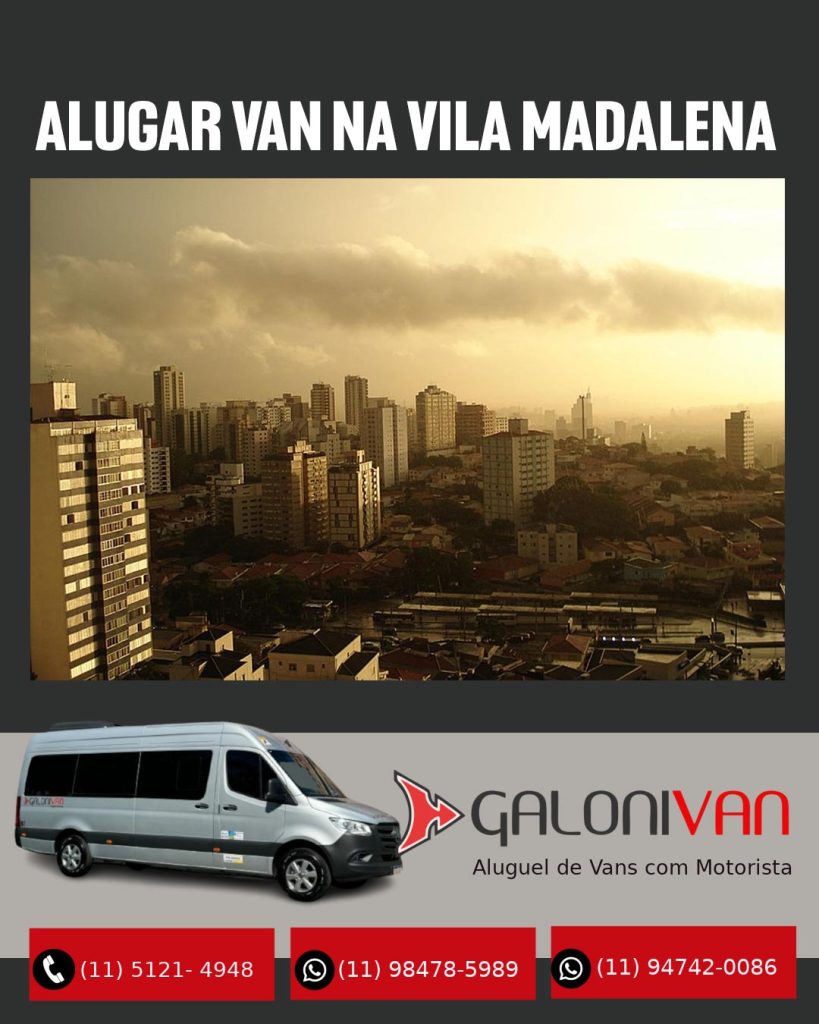 Alugar Van na Vila Madalena com a Galoni Van