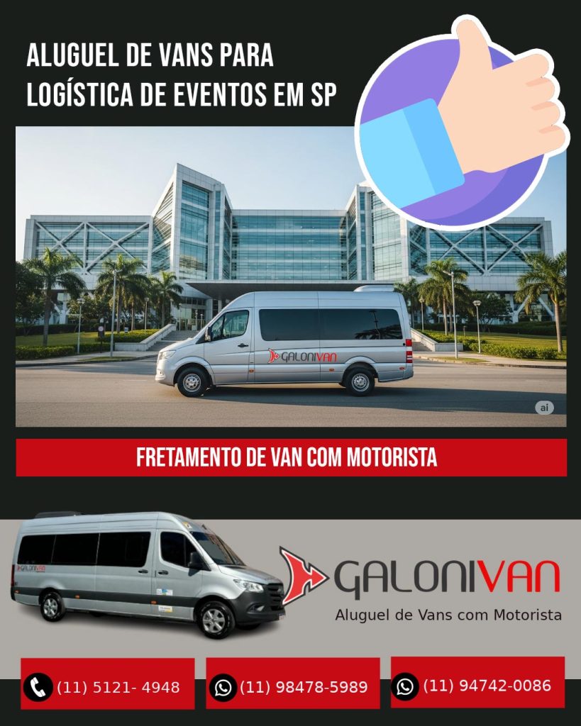 Logística de Eventos em SP: Aluguel de Van para Feiras, Congressos e Workshops! Chega de Perrengue em São Paulo!