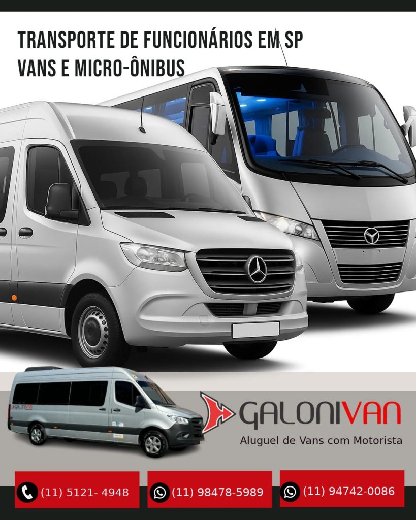 Transporte de Funcionários em SP - Vans e Micro-ônibus