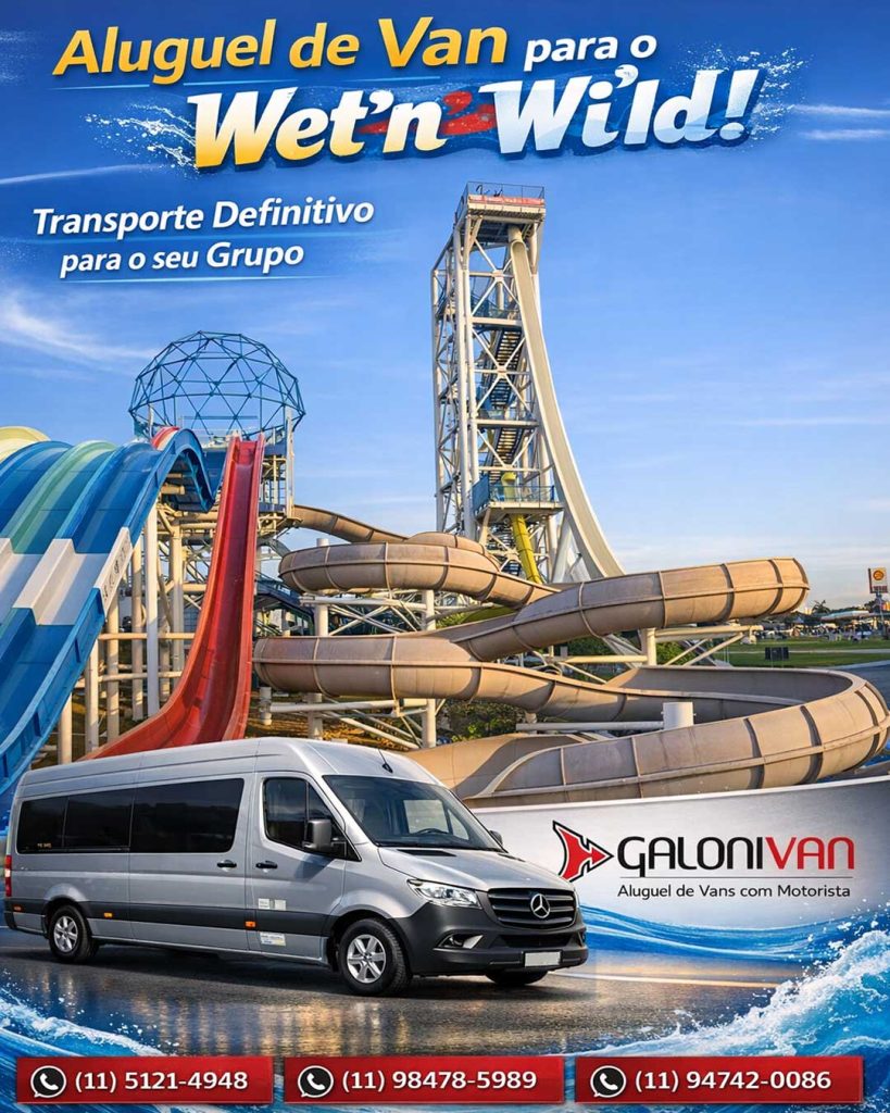 Aluguel de Van para o Wet’n Wild: Transporte Definitivo para o seu Grupo