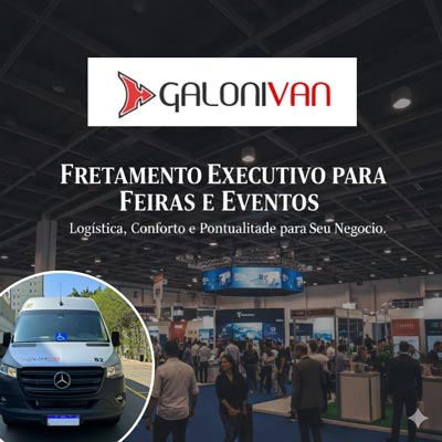 Aluguel de van para Feiras de negócios e congressos