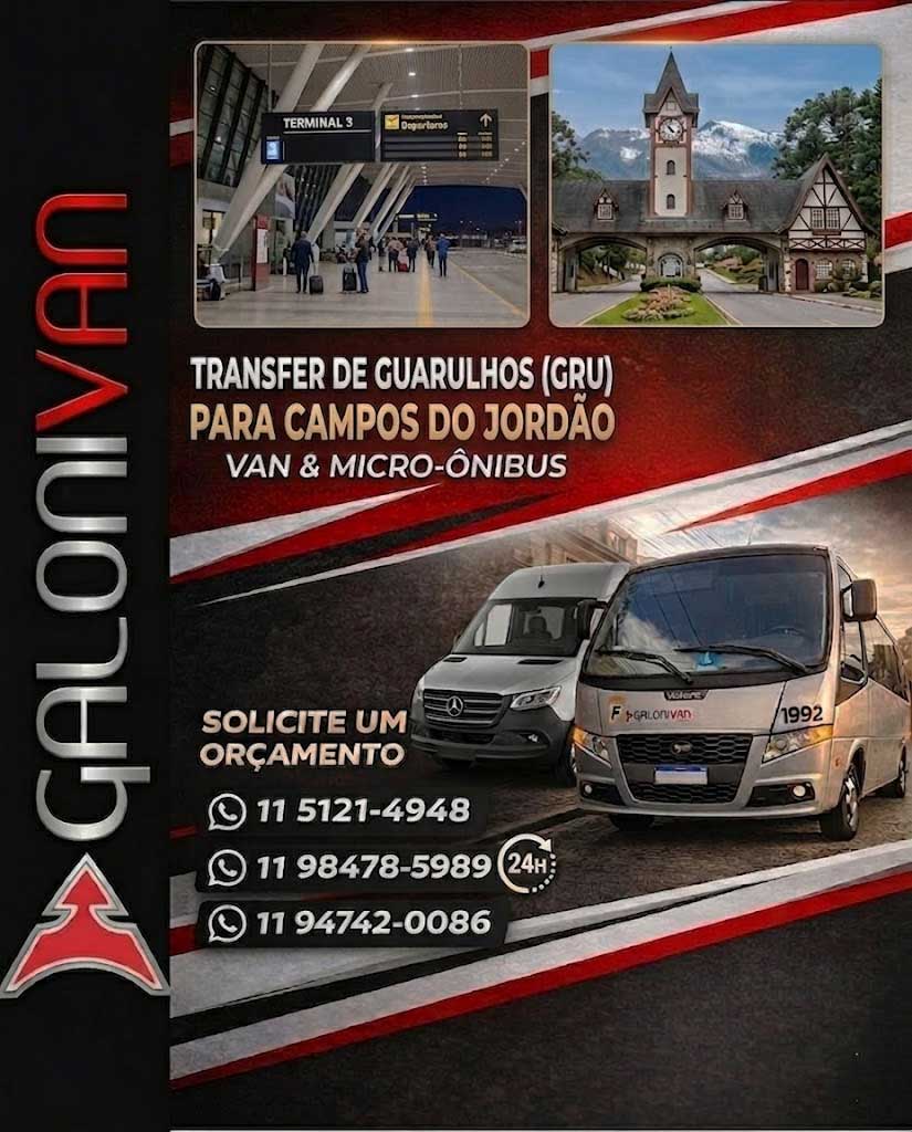 Van e Micro-ônibus de Guarulhos para Campos do Jordão com Motorista | Transfer Confortável e Seguro
