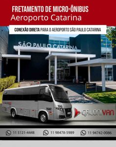 Fretamento de Micro-ônibus para o Aeroporto Catarina em São Roque