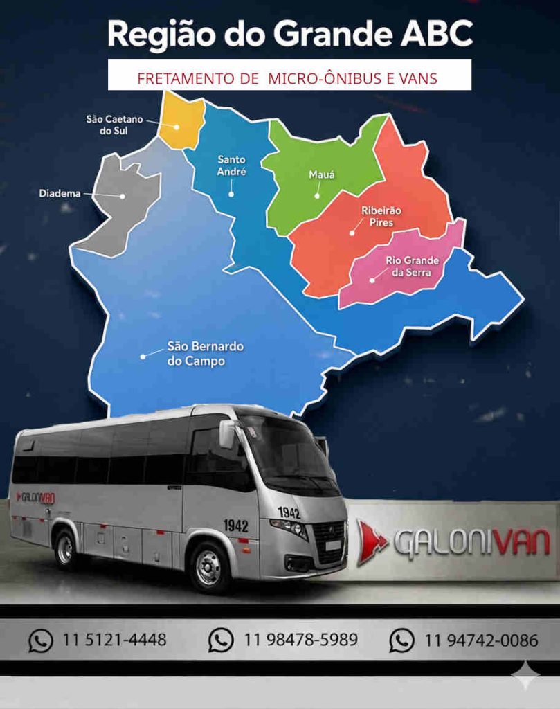 Transporte para a Região ABC: Micro-ônibus e Vans para Empresas com a Galoni Van