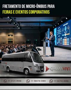 Fretamento de micro-ônibus para feiras eventos corporativos SP