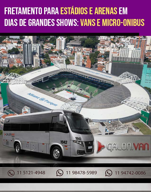 Fretamento para Estádios e Arenas em Dias de Grandes Shows: Vans e Micro-onibus