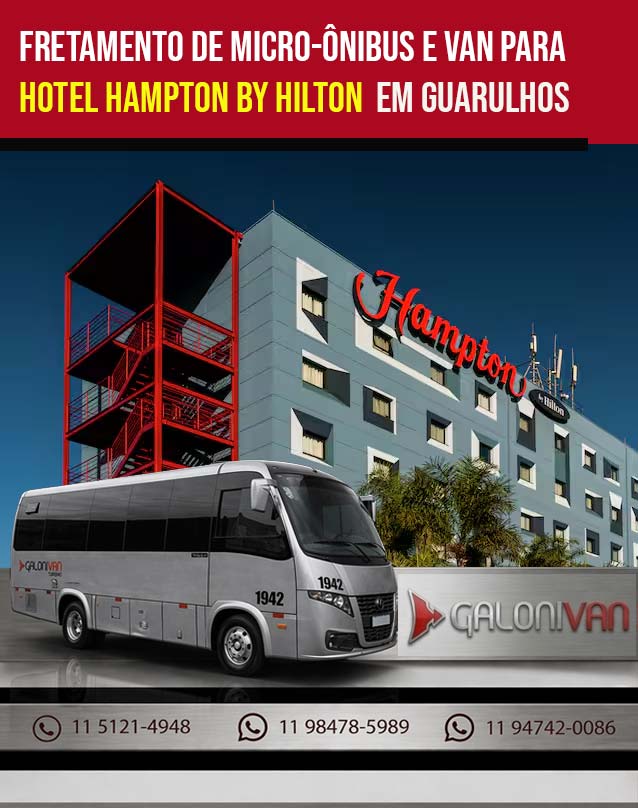 Aluguel de Van e Micro-ônibus de/para Hampton by Hilton e Aeroporto de Guarulhos