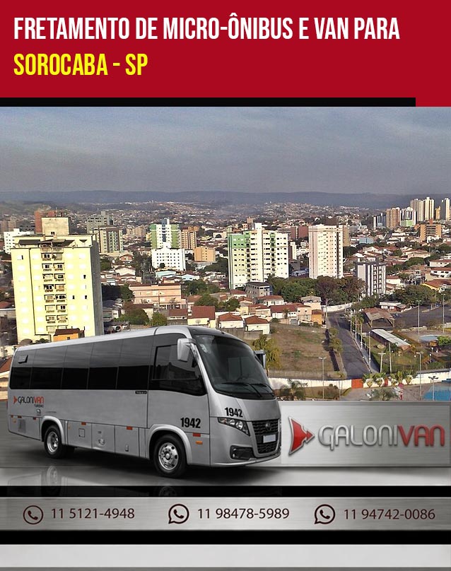 Vans e Micro-ônibus para Sorocaba: para Turismo e Negócios