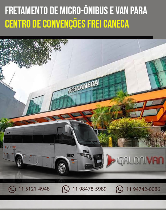 Vans e Micro-ônibus para Centro de Convenções Frei Caneca: Transporte para eventos